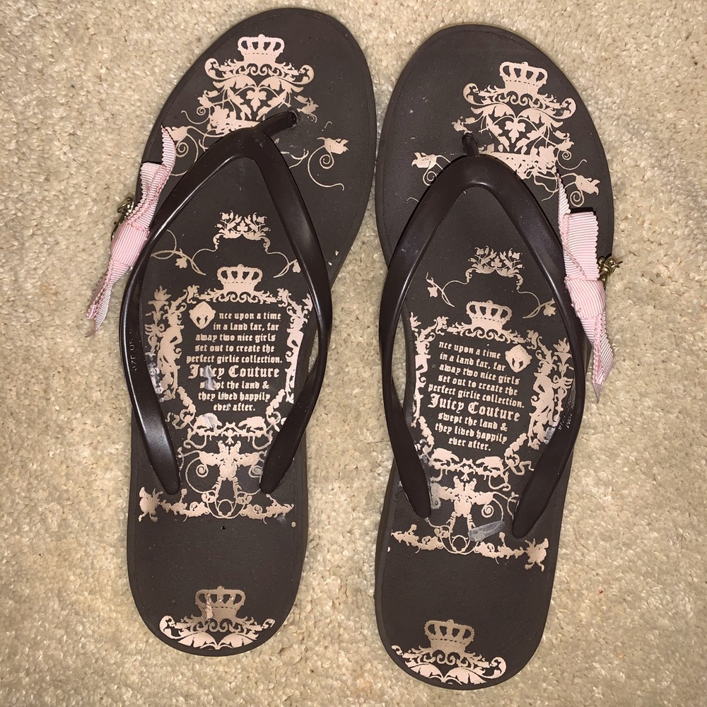 Smells like Couture/Hardly used Juicy Flip flops!